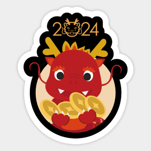 Year Of The Dragon 2024 tshirt Sticker